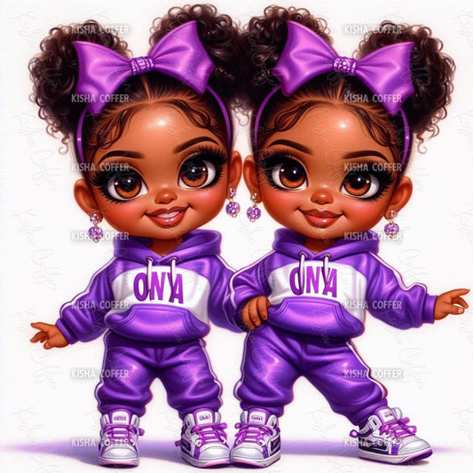 Onya Loves Purple, melanin girl,female, child, High quality png