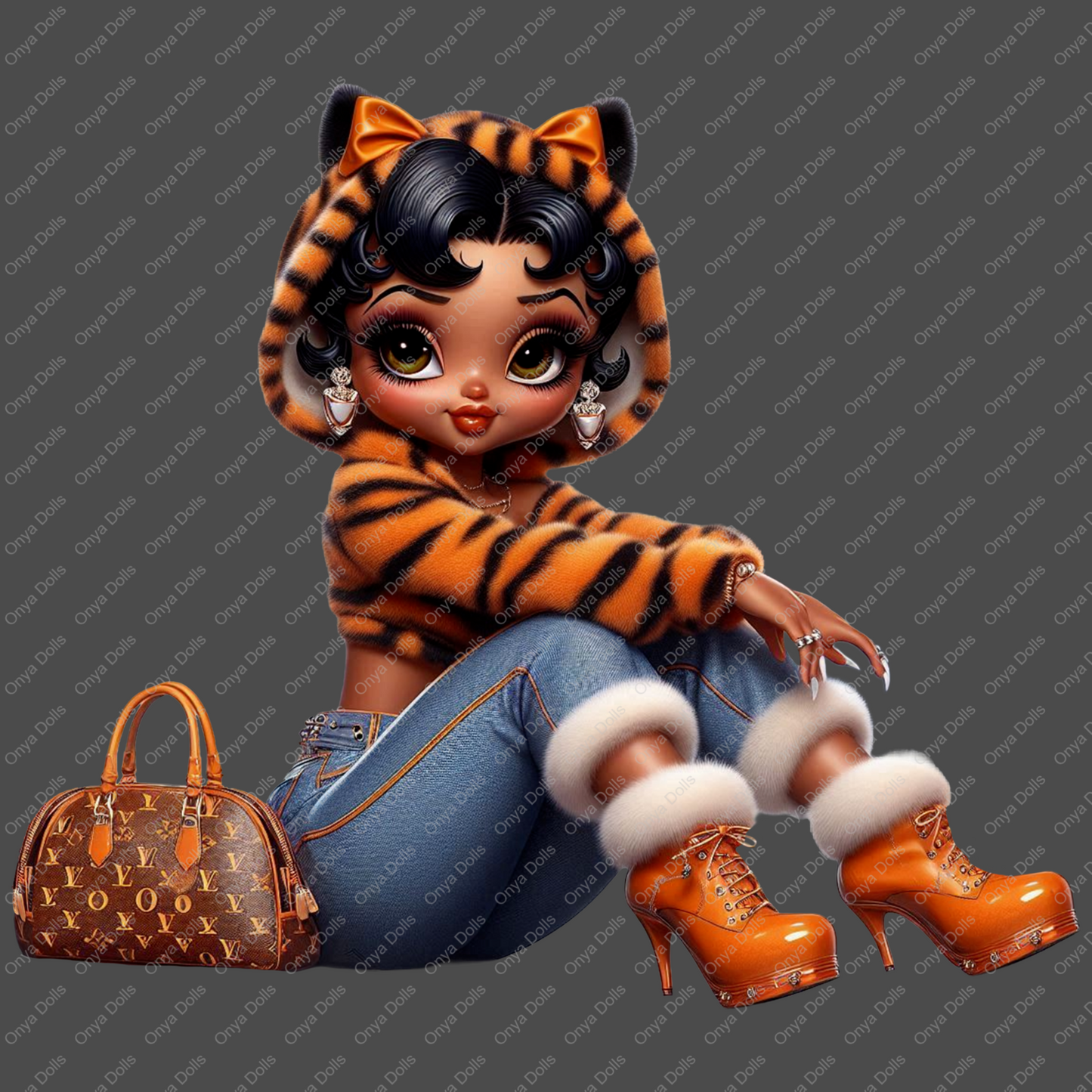 Baddie Boo, Betty Boop, PNG, afro Betty boop, sublimation, High-quality png, tumbler wrap