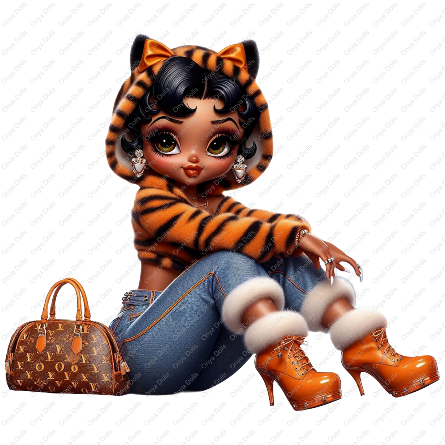 Baddie Boo, Betty Boop, PNG, afro Betty boop, sublimation, High-quality png, tumbler wrap