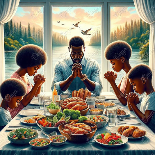 Family that Prays together stays together, mother's Day, melanin, High quality png