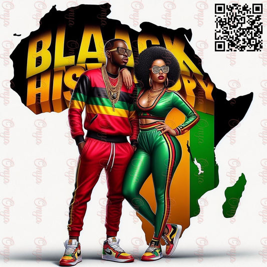 Black History Couple, melanin, High quality png