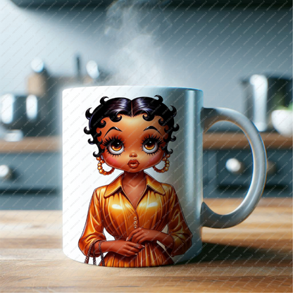 Black Betty Boop PNG, Betty Boop PNG, black betty boop, high resolution, baddie, clipart