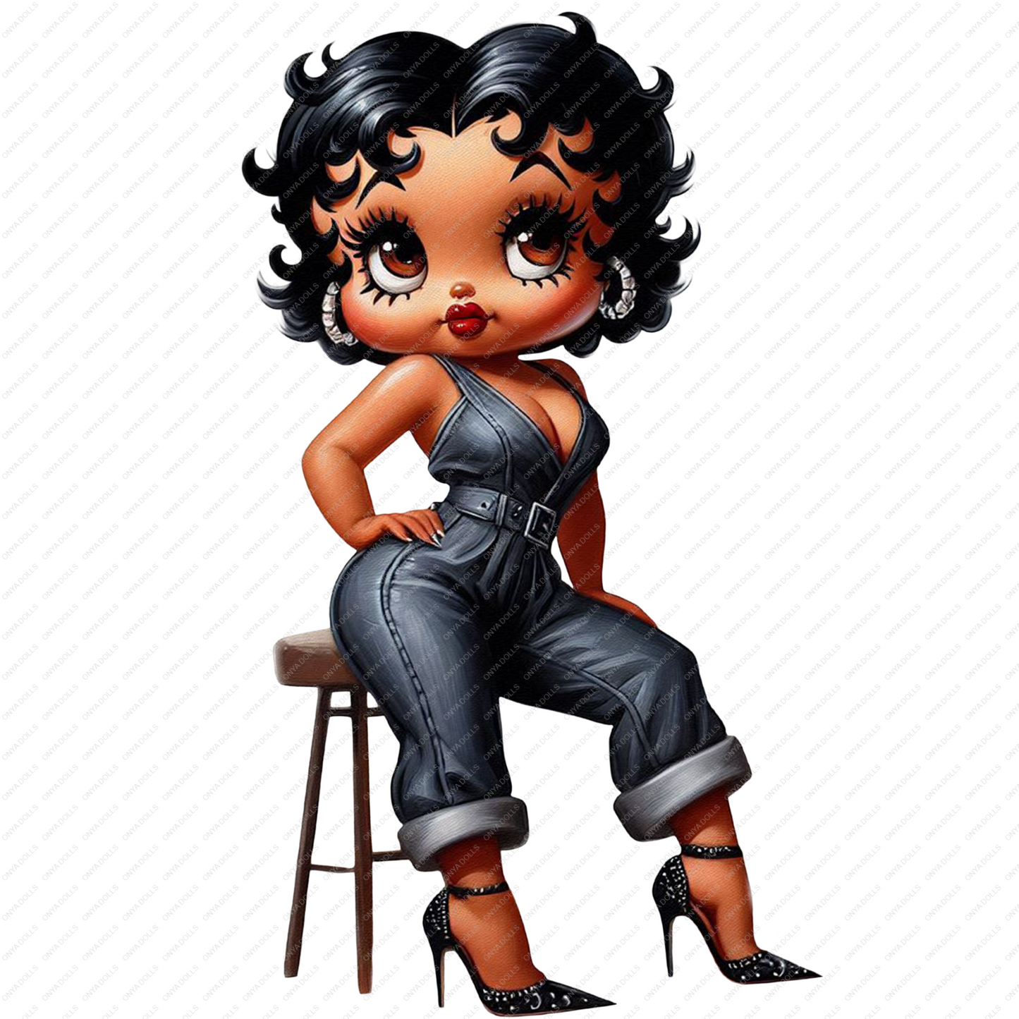 Betty Boop PNG, melanin woman, black woman, Baddie Boo