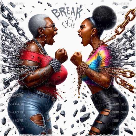 Break The Cycle, melanin woman, High quality png