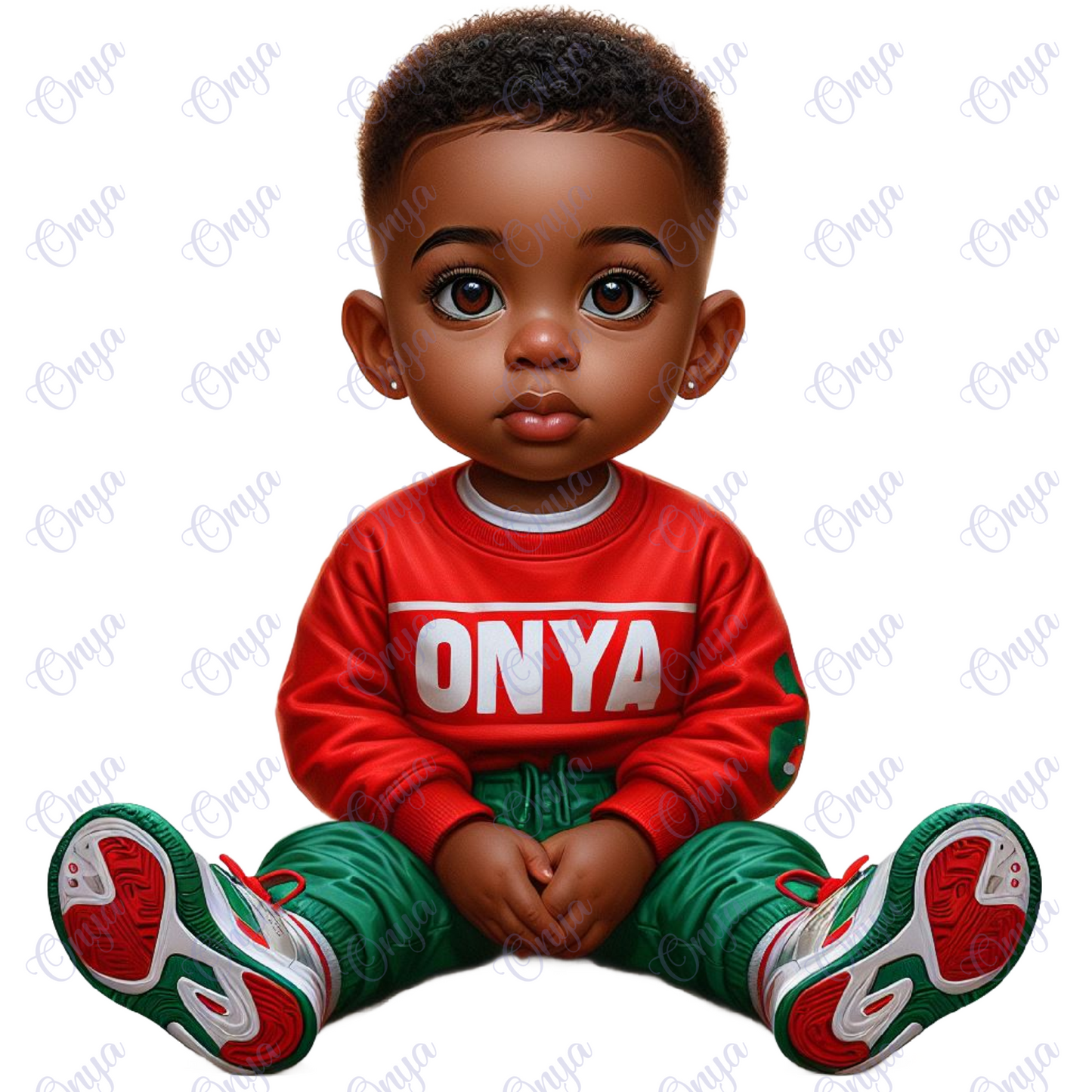 ONYA, Digital Doll, melanin boy,  clipart , baby parties, children, png, High resolution, african american, strawberry