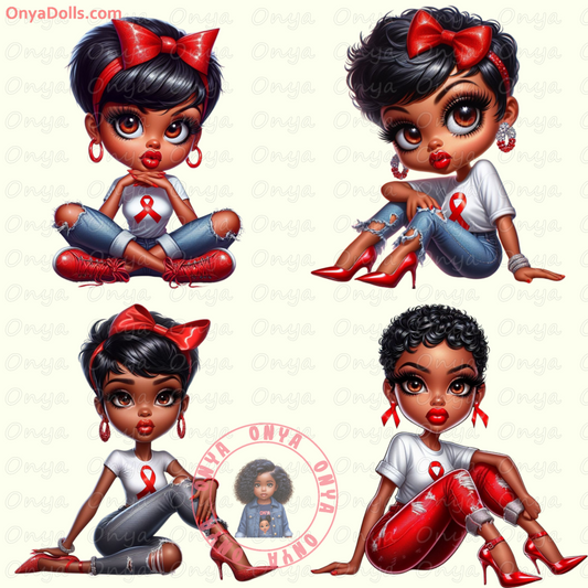 Onya Heart Disease Awareness, melanin girl, woman, High quality png