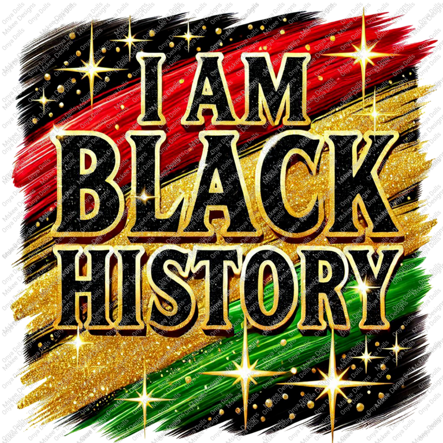 I Am Black History PNG, Black History Strong