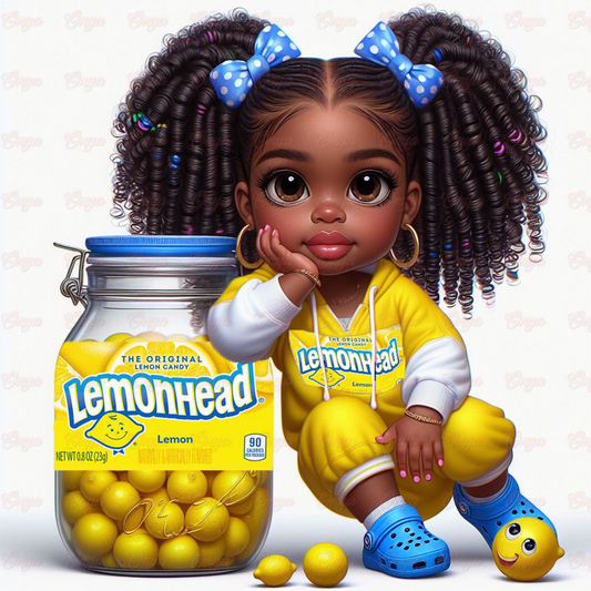 Onya, Lemonhead girl, melanin, High quality png