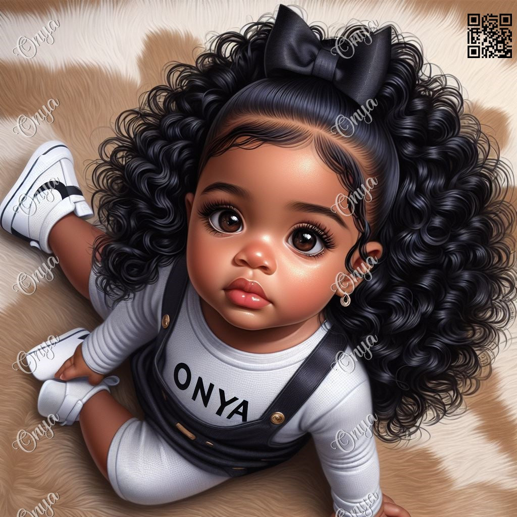 Onya Lil angel, Children, melanin, dolls, High quality png