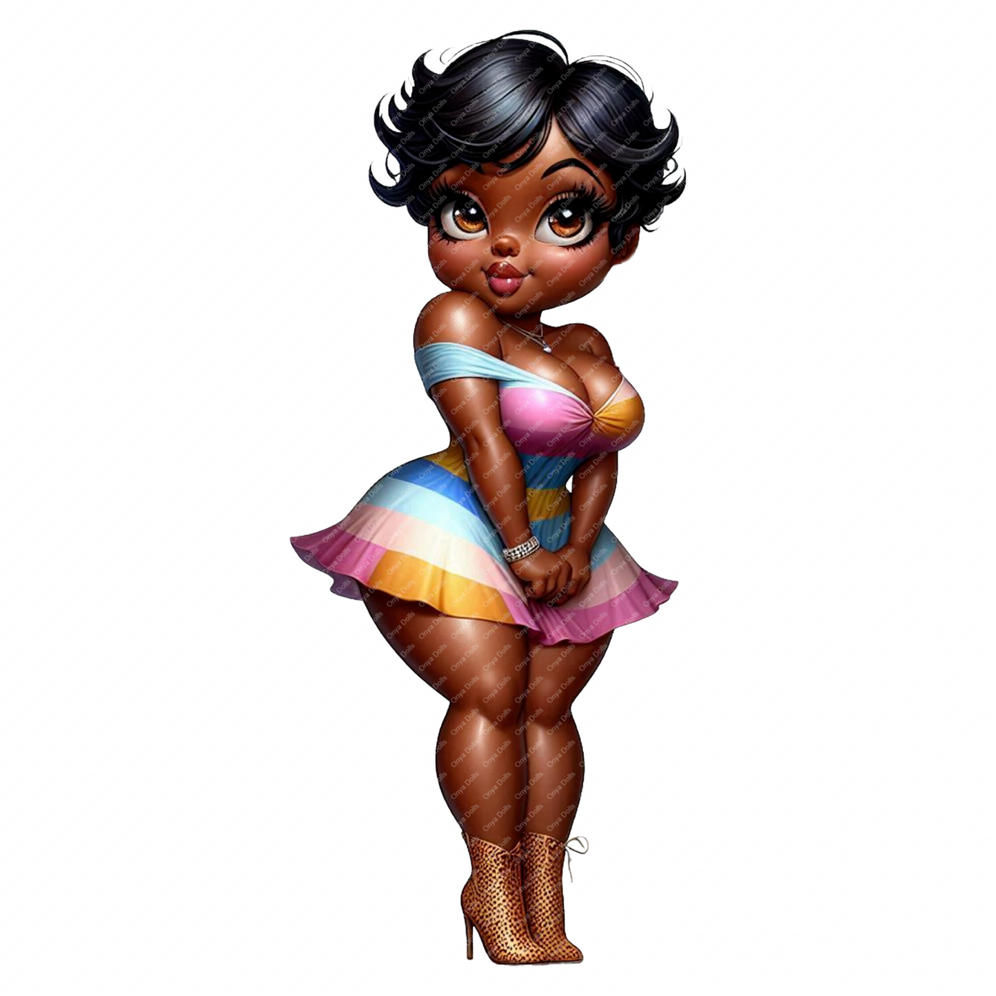 Baddie Boop, classy, african american woman, melanin, afro boop, planner png, tumbler wrap png