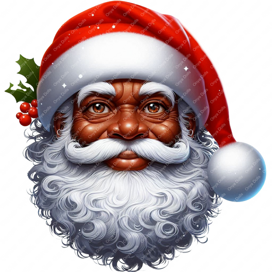 Black Santa, Santa clause, Christmas Elf, Christmas, planner png, tumbler wrap png, sublimation, High-resolution png