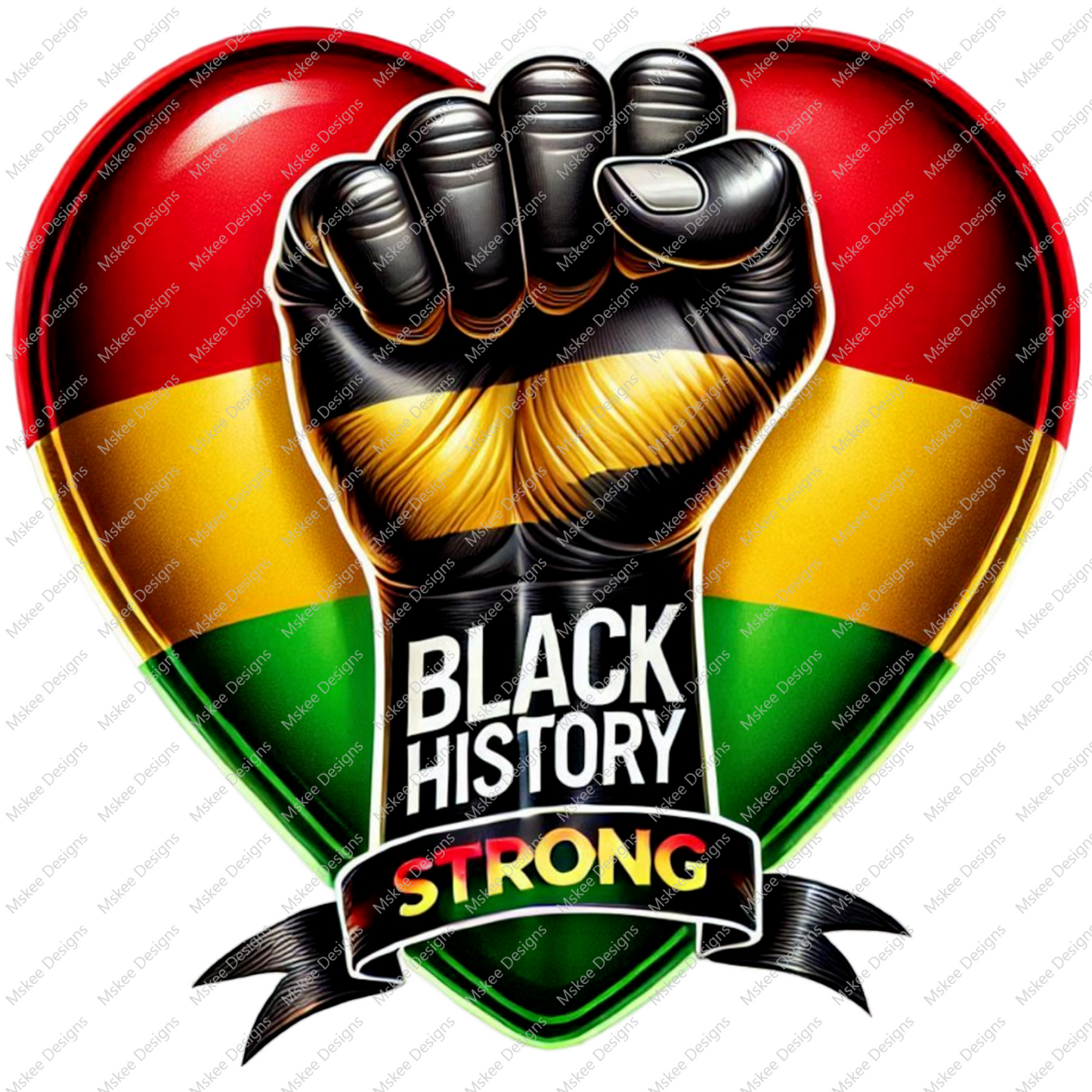 Black History Strong, Black History Month PNG