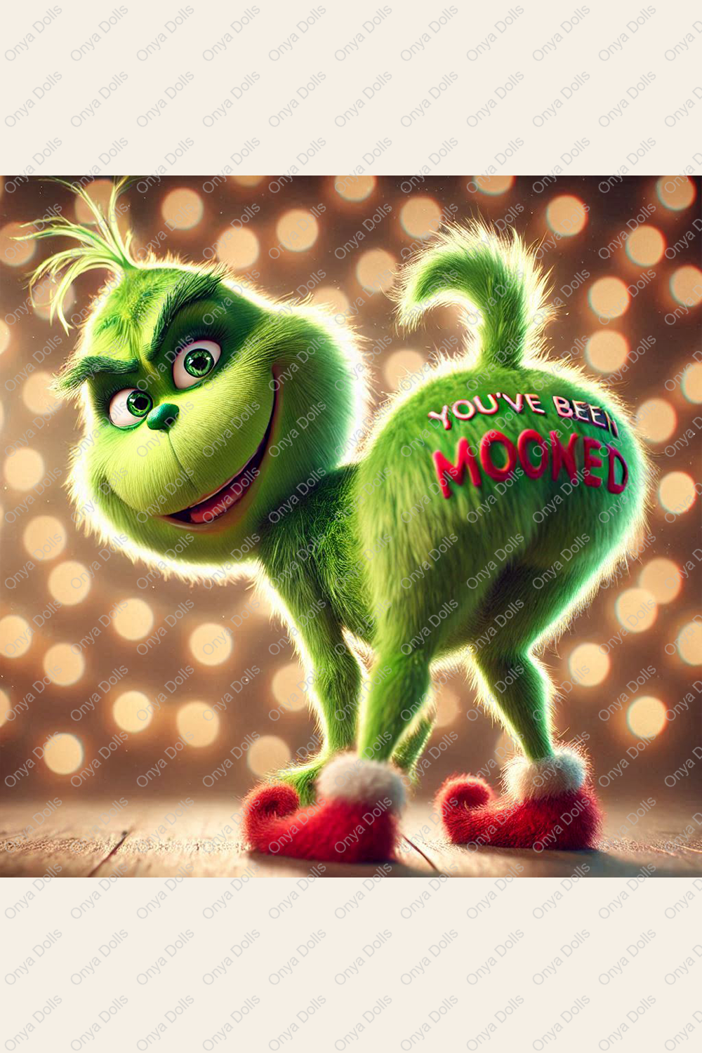 The Grinch, You've been mooned, christmas, PNG