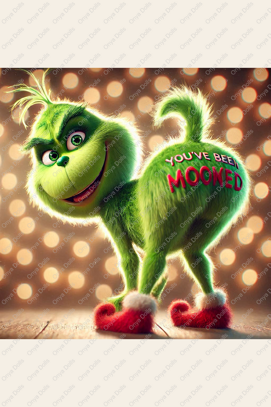 The Grinch, You've been mooned, christmas, PNG