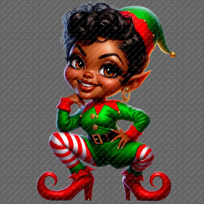 Onya Doll,  Christmas Elf, Christmas, Gnome, melanin woman, santas helper, PNG