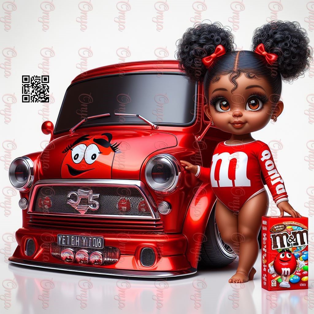 Onya loves Peanut Butter MM's, Children, melanin, dolls, High quality png