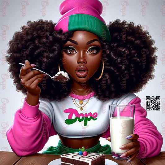 Onya, Dope, melanin, black female, black girl, digital