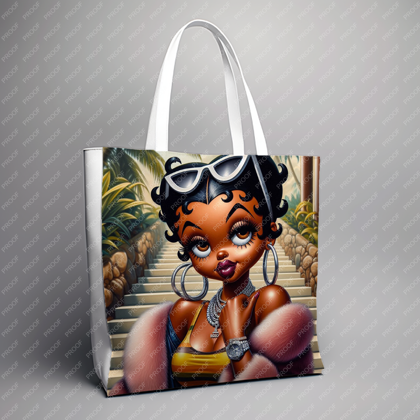 Baddie Boo, Betty Boop, PNG, afro Betty boop, sublimation, High-quality png, tumbler wrap