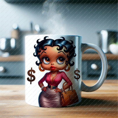 Betty Boop PNG, melanin woman, black woman, Baddie Boo