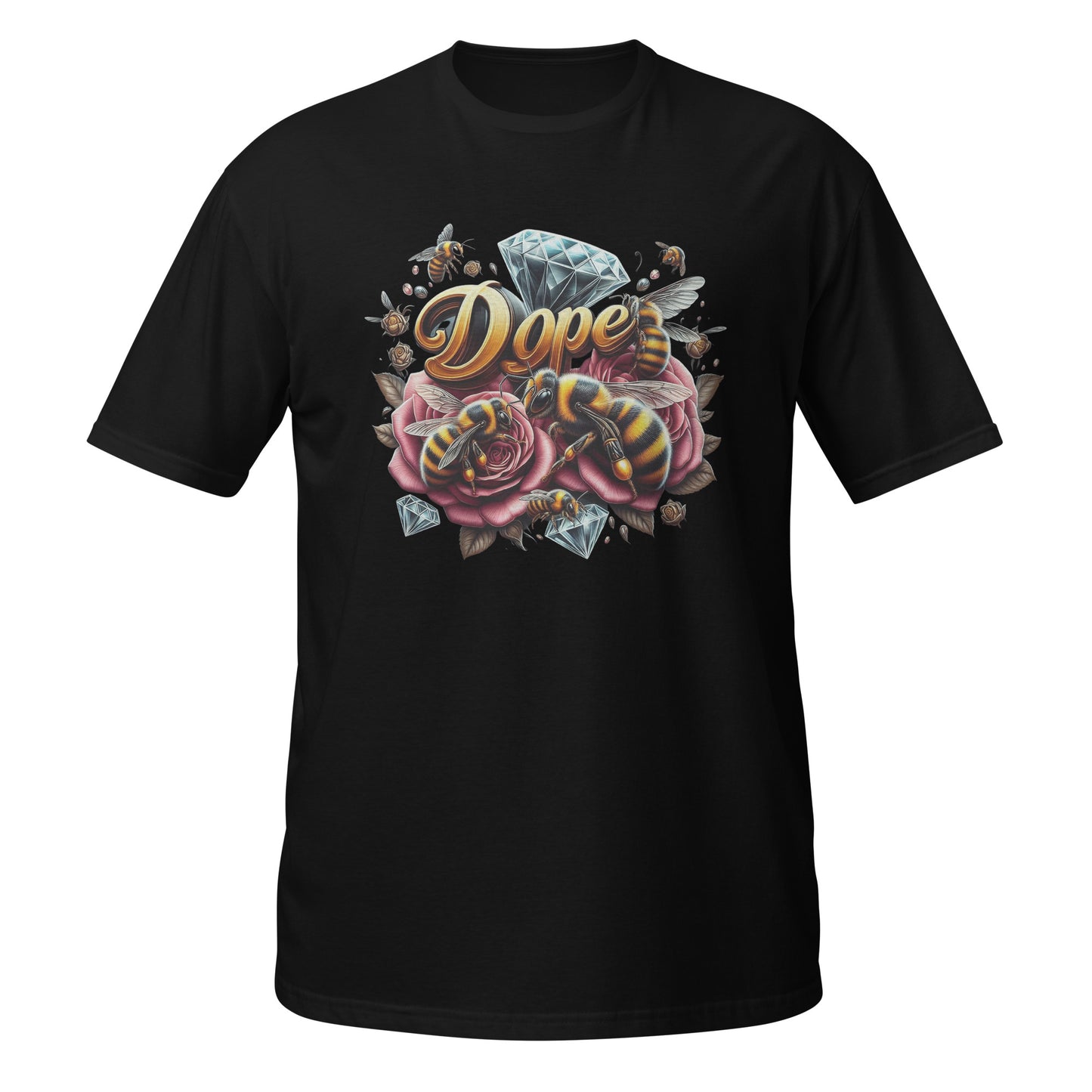 Roses and Bees Dope Short-Sleeve Unisex graphic T-Shirt