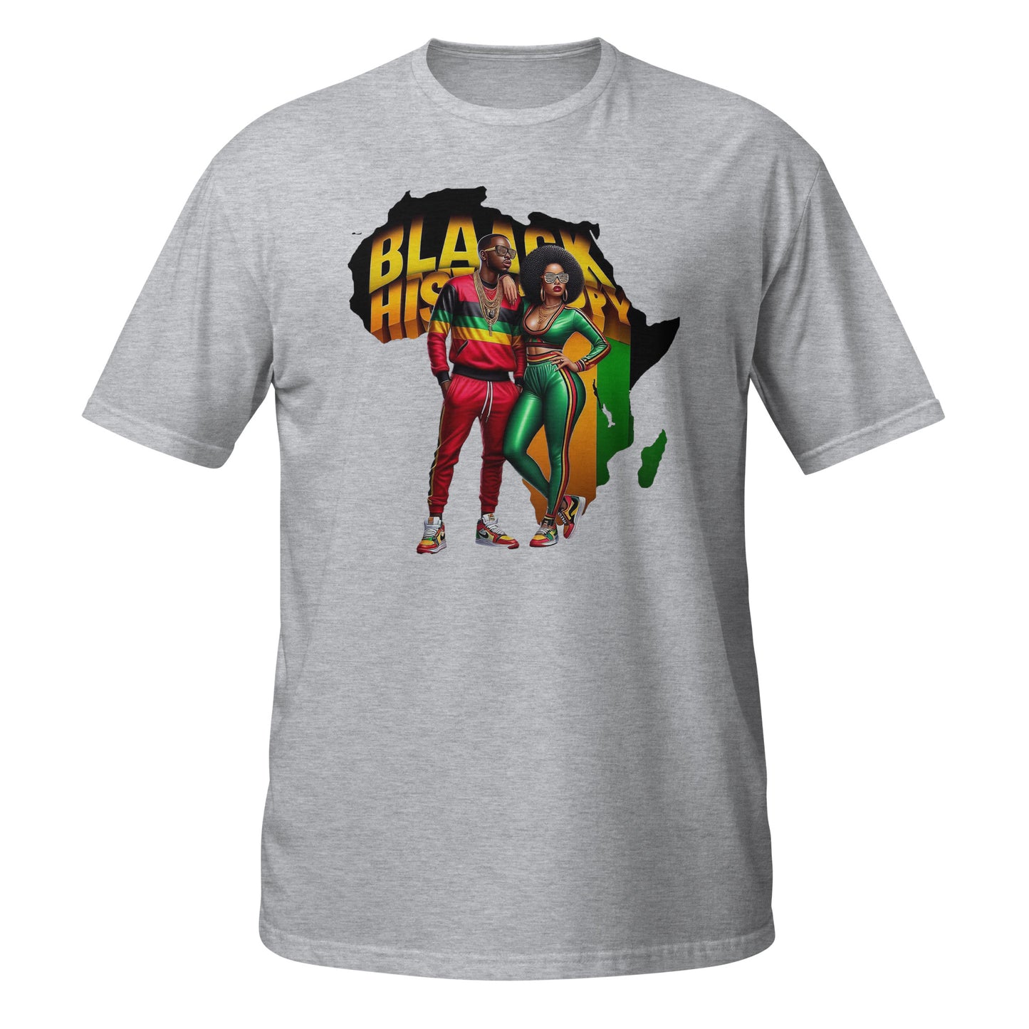 Black History Couple Short-Sleeve Unisex Graphic T-Shirt