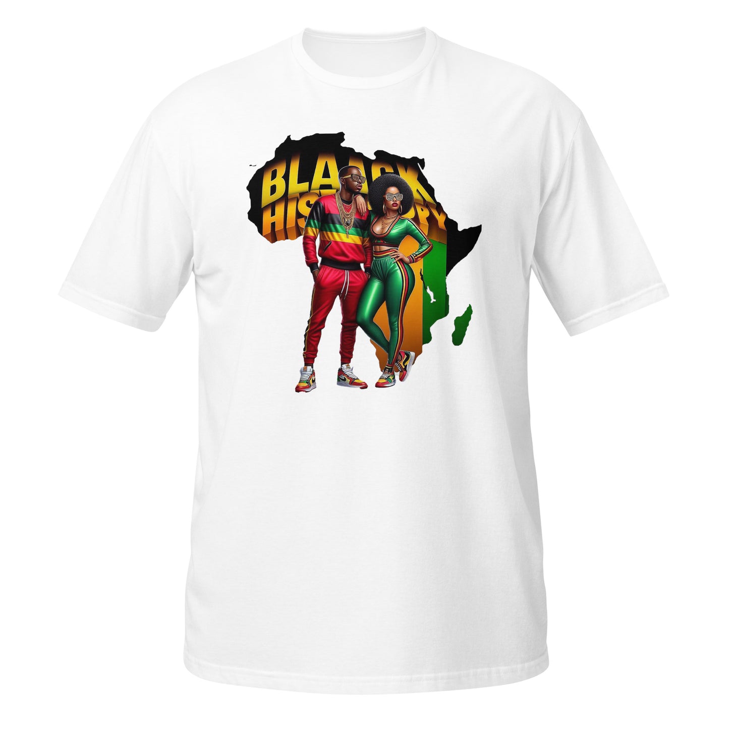 Black History Couple Short-Sleeve Unisex Graphic T-Shirt