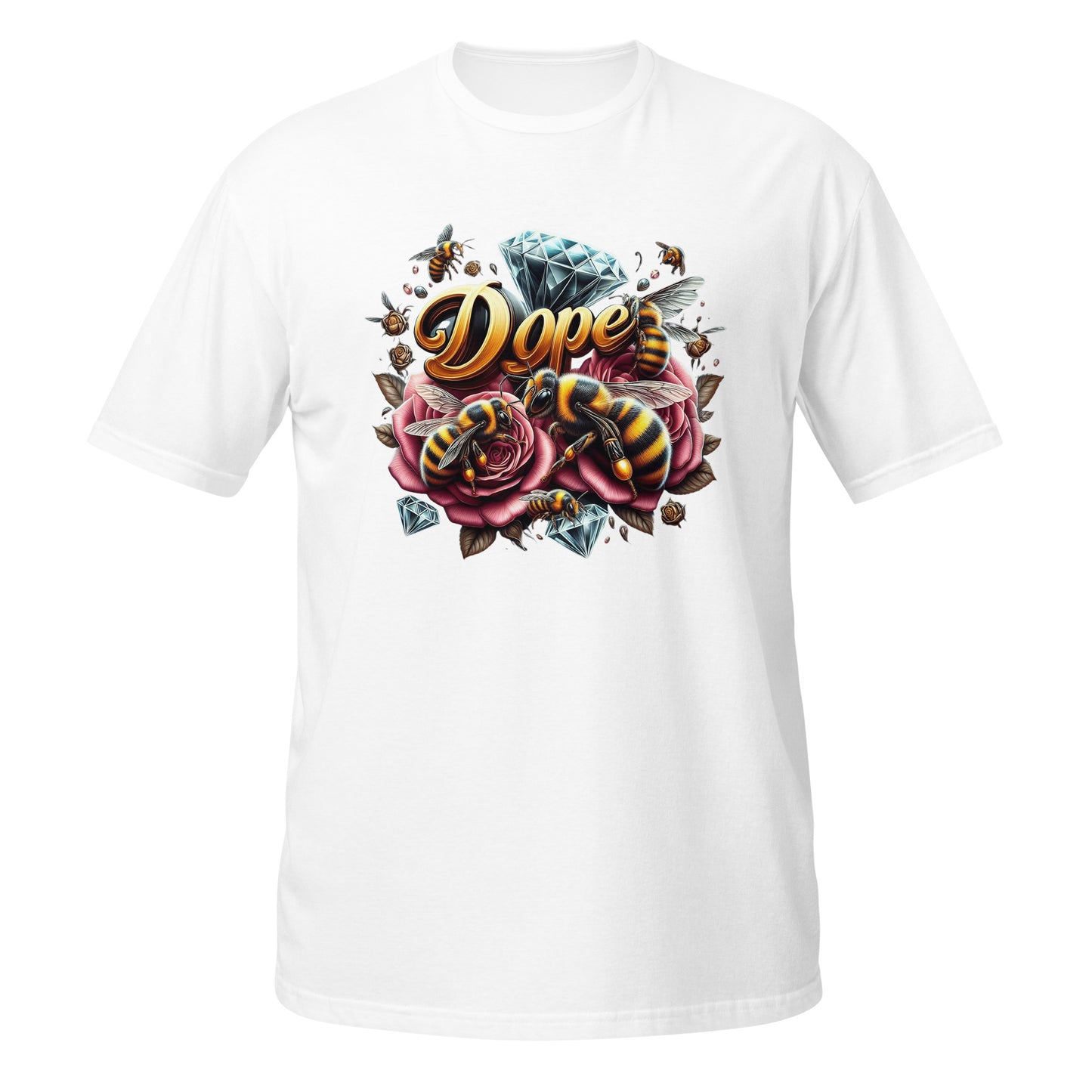 Roses and Bees Dope Short-Sleeve Unisex graphic T-Shirt