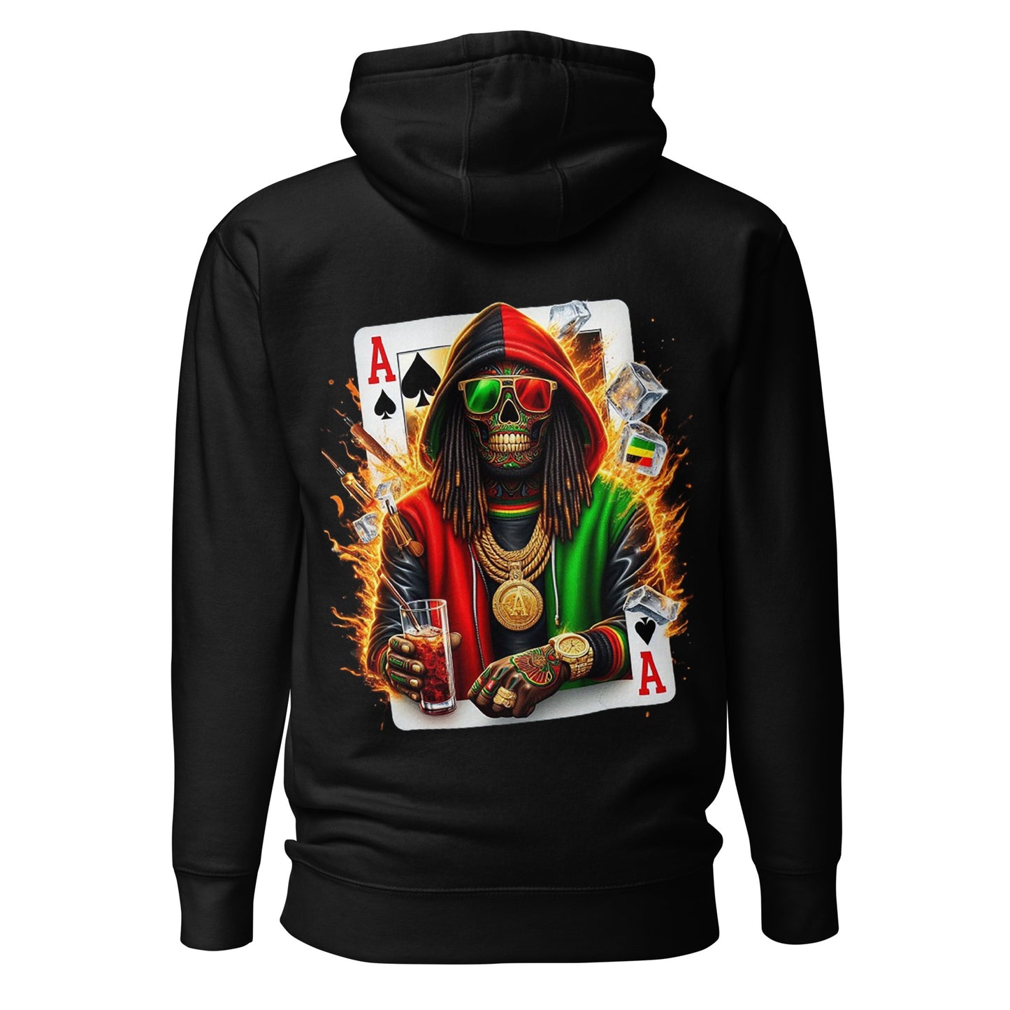 Skeleton On Fire Unisex Graphic Hoodie