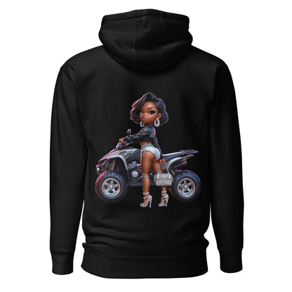 Biker Babe in Vegas, Unisex Graphic Hoodie