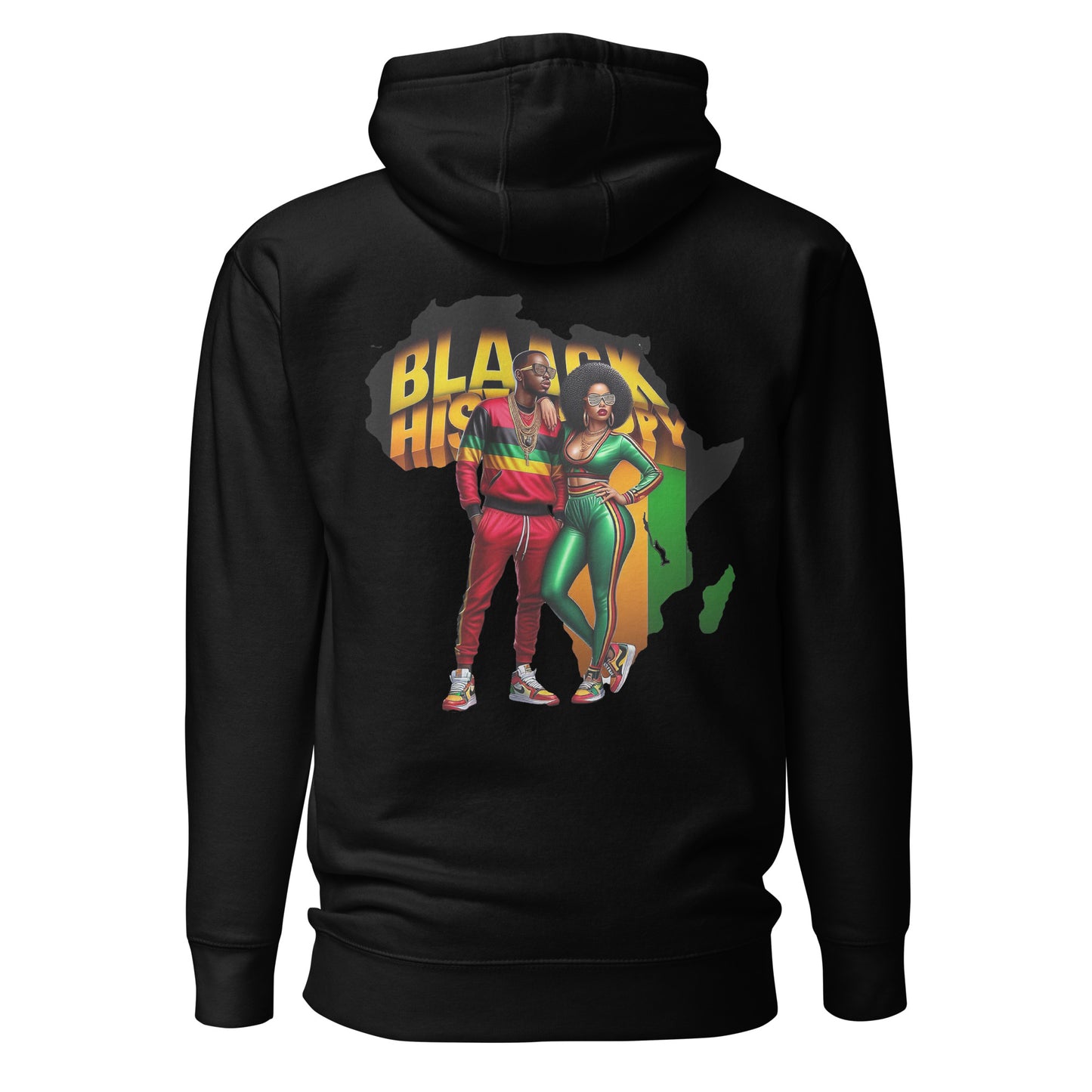 Black History Couple Unisex Graphic Hoodie