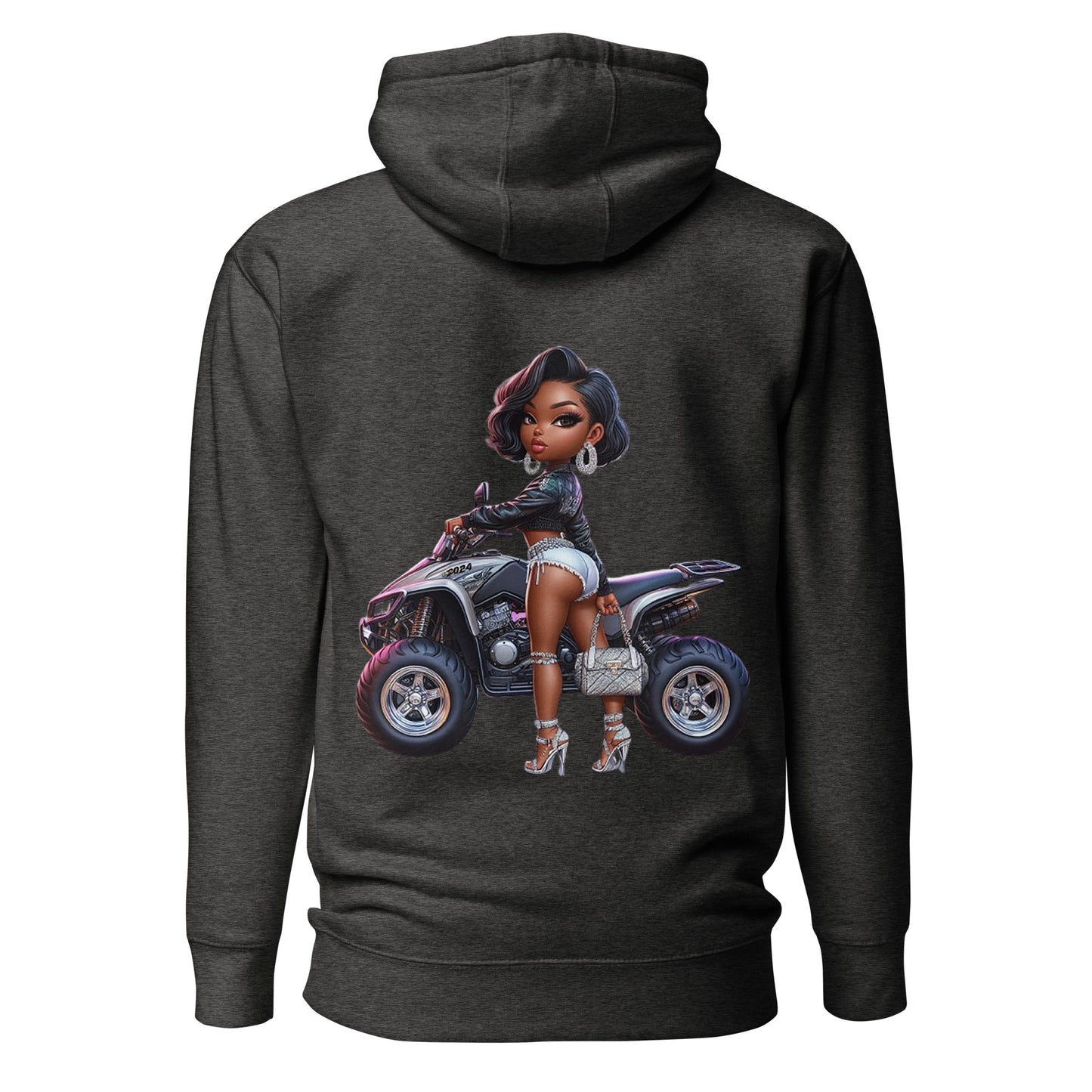 Biker Babe in Vegas, Unisex Graphic Hoodie