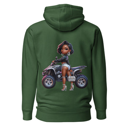 Biker Babe in Vegas, Unisex Graphic Hoodie