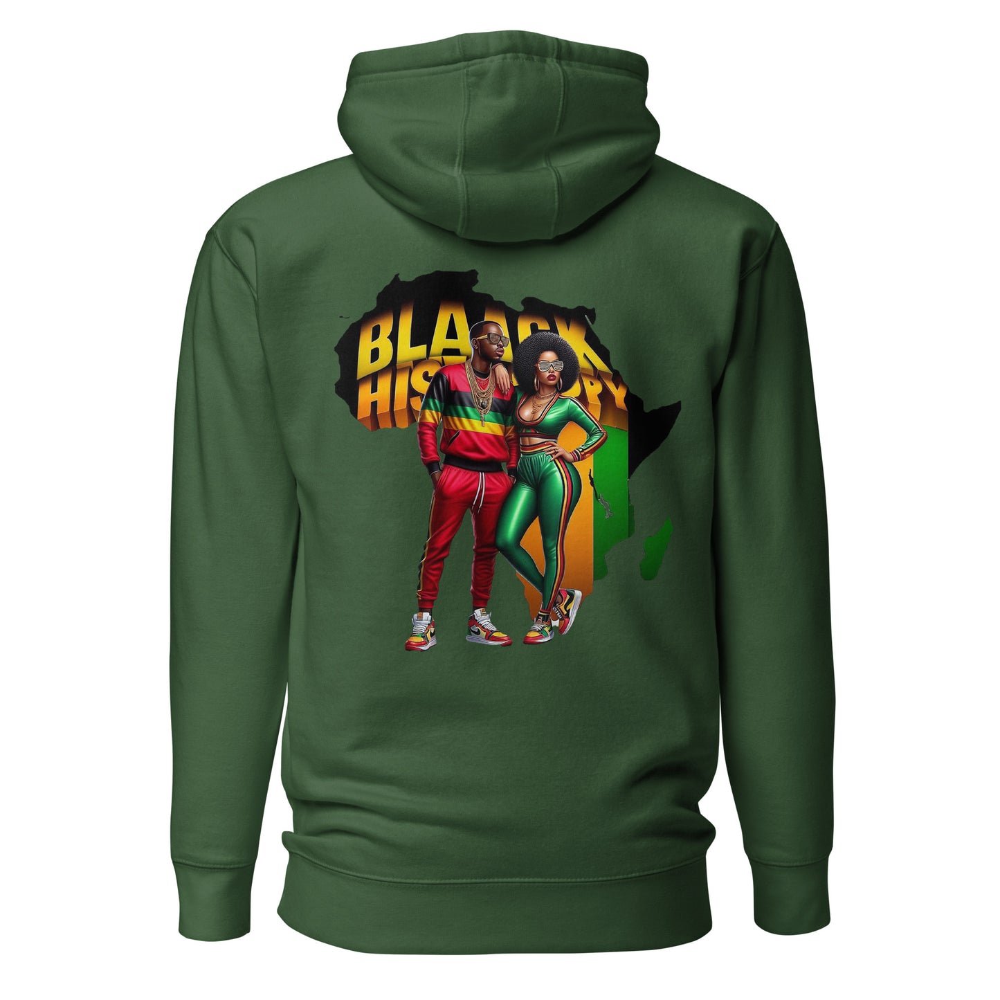 Black History Couple Unisex Graphic Hoodie