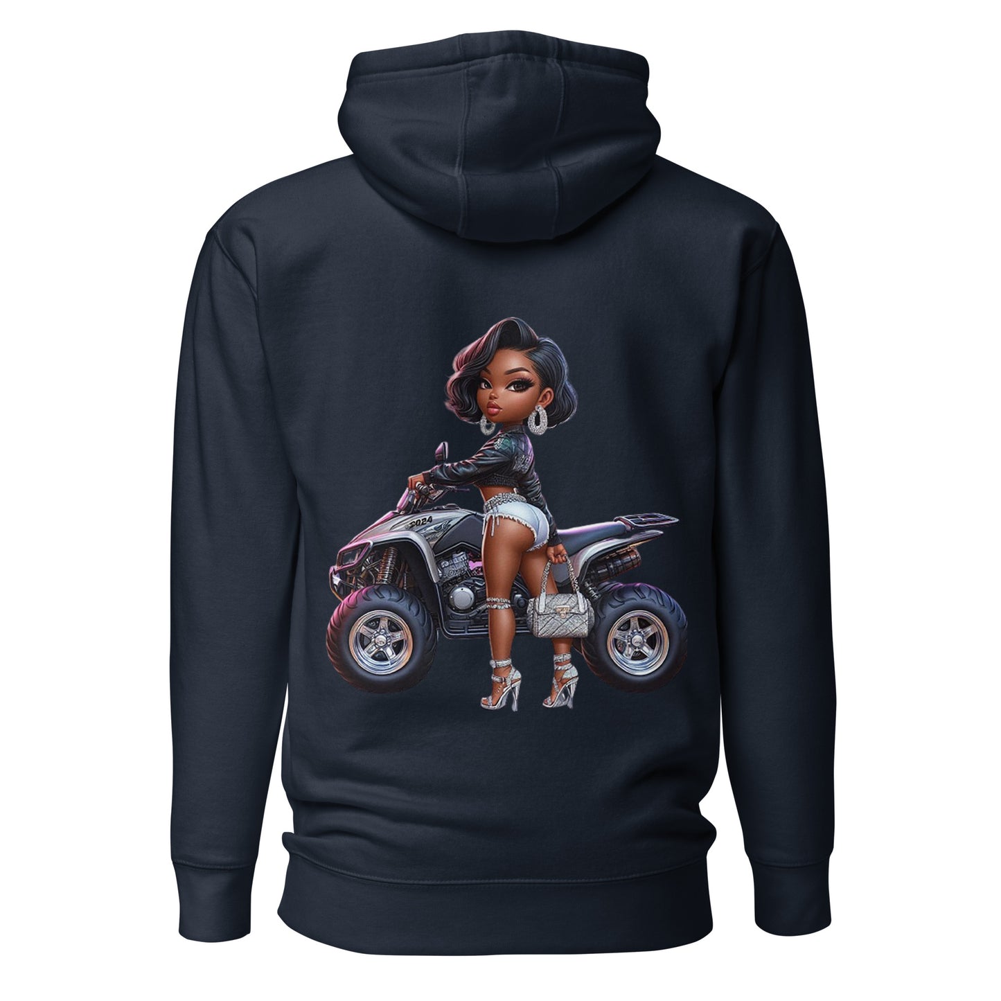 Biker Babe in Vegas, Unisex Graphic Hoodie