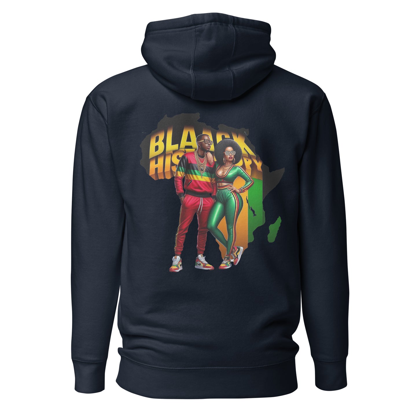 Black History Couple Unisex Graphic Hoodie