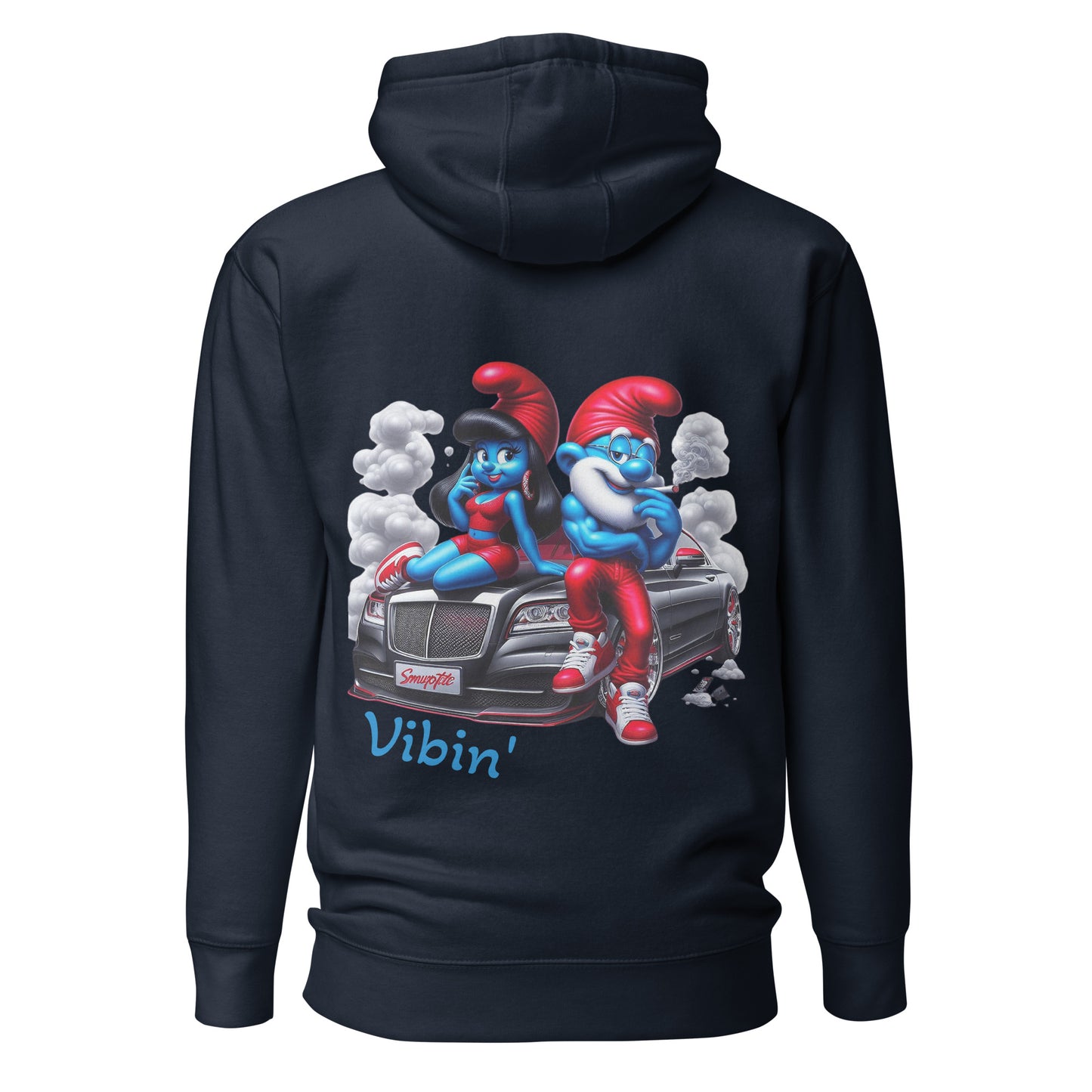 Big Papa and Smerfetta Vibin Unisex Graphic Hoodie